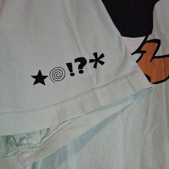 Divided Light Green Cartoon Tee - Picture 4 of 5